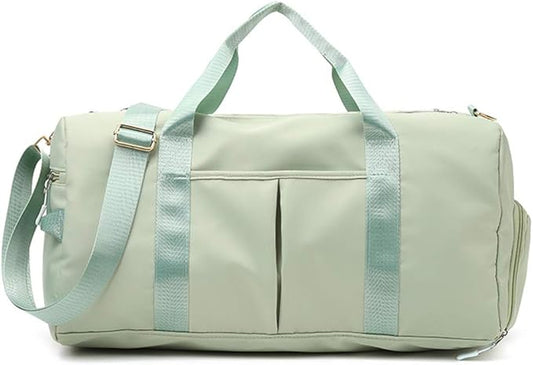 KARRESLY Sports Gym Bag for Women or Men Travel Duffel Bag with Wet Pocket and Shoes Compartment