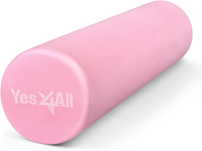 Yes4All EVA Firm Foam Roller for Back - Round Back Roller for Exercise, Yoga & Pilates 12/18/24/36