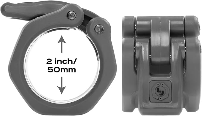 Lock-Jaw HEX 50mm / 2" Olympic Barbell Collar - Quick Release Barbell Clamp (Yellow)