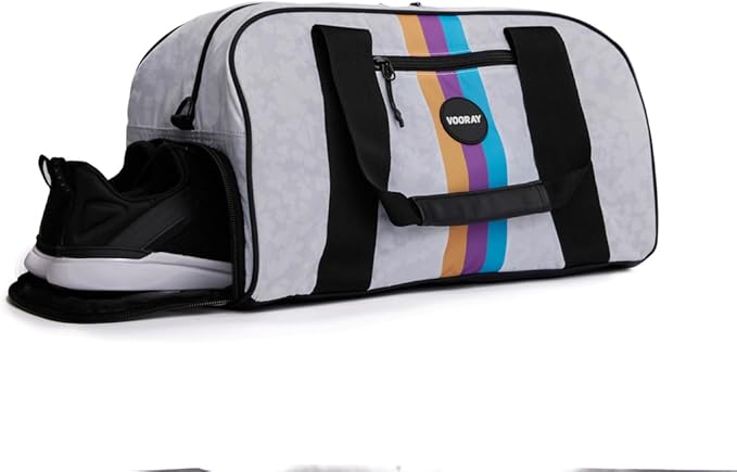 Vooray Burner Gym Duffel Bag, Gym Bag for Women and Men with Shoe Compartment, Weekender, Overnight