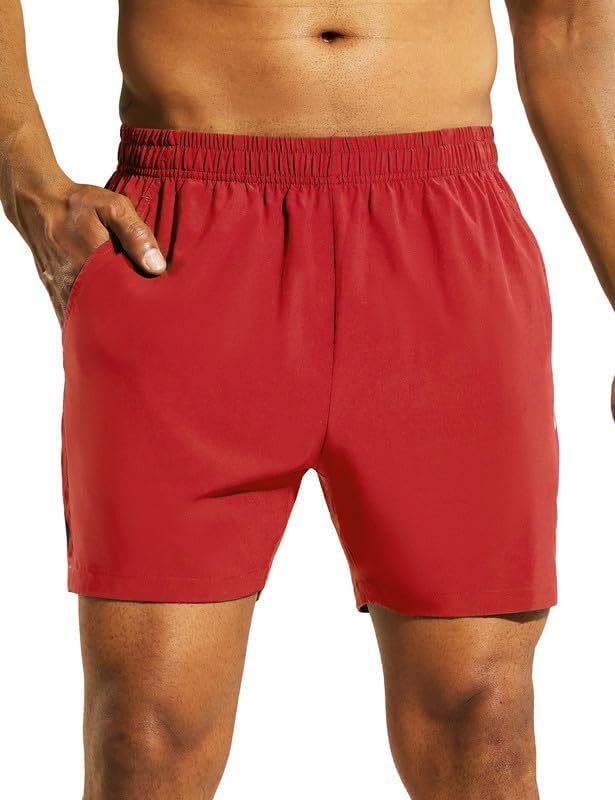 Nepest Men's 5?™â€?Athletic Running Shorts with Pockets, Lightweight Quick Dry Gym Workout Training