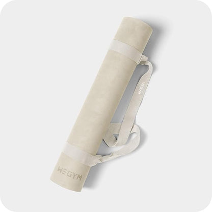 4mm Cushioned Exercise Mat for Yoga & Pilates - Anti Slip, Polyurethane with Suede Top & Carrying