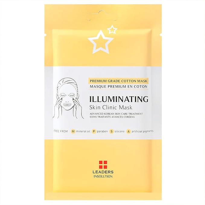 Leaders Insolution Illuminating Skin Clinic Mask | Omega-3 & Purslane Extract for Radiant Glow |