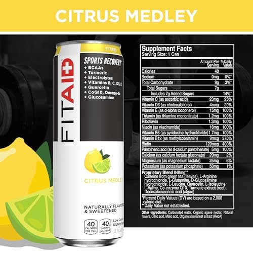 LIFEAID FITAID Workout Recovery Blend, Variety Pack, BCAAs, Glucosamine, Full B Complex