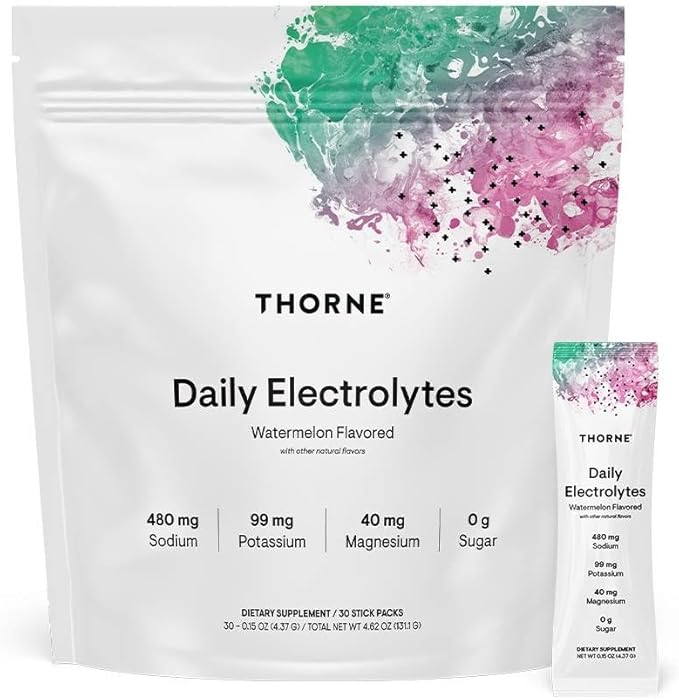 THORNE - Daily Electrolytes - Zero Sugar & Low-Calorie Electrolyte Drink Mix - Naturally Flavored &