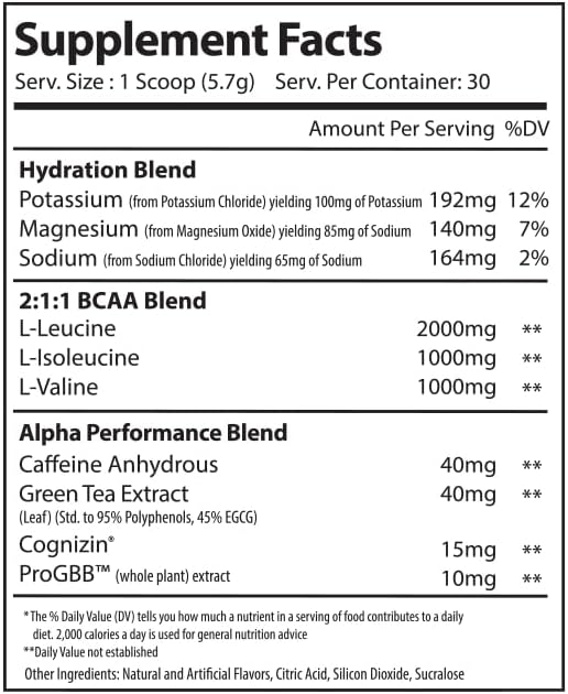 Amino NRG+ BCAA Amino Energy Recovery Powder - Hydration Blend with Electrolytes - Focus Blend for