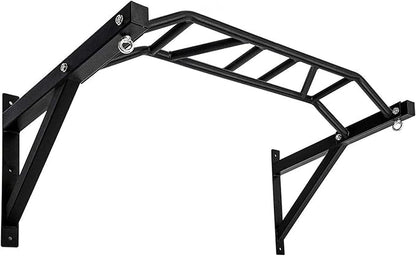BDL Wall Mounted Pull Up Bar Chin Up bar Multifunctional Dip Station for Indoor Home Gym Workout