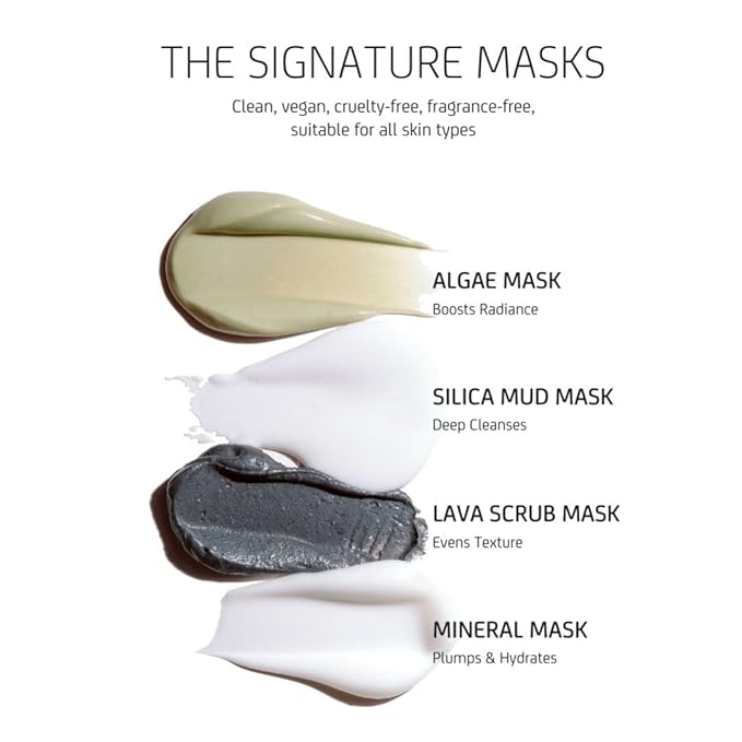 Blue Lagoon Signature Masks, Includes Facial Mask Targeting Hydration, Calmness, Exfoliation &