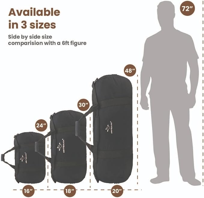 WHITEDUCK Heavy Duty Canvas Duffel Bag for Men and Women - Foldable Military Army Style Duffel Bag