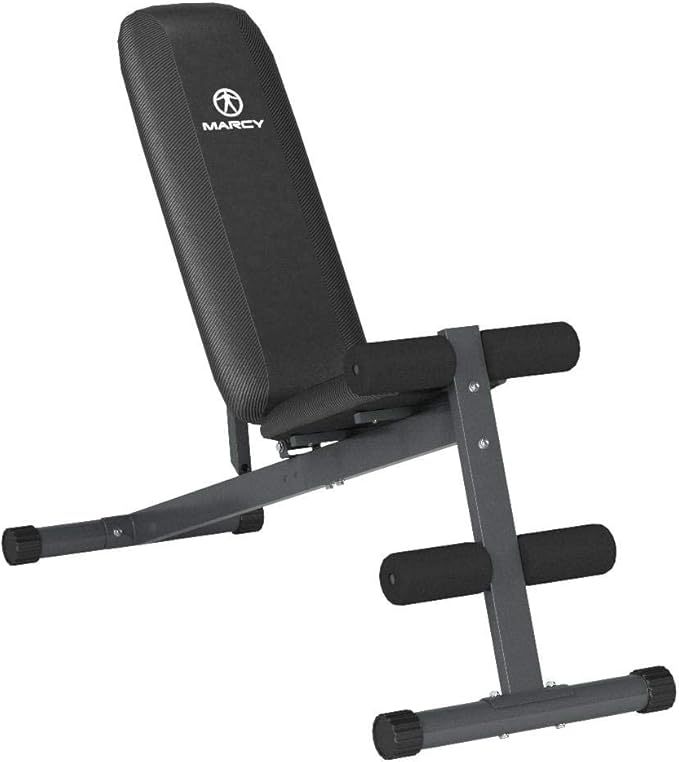 Marcy Exercise Utility Bench for Upright, Incline, Decline, and Flat Exercise SB-261W , Black