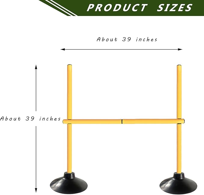 TNZMART 3.3 FT Agility Poles Adjustable Hurdles for Soccer Football Speed Training Equipment Track