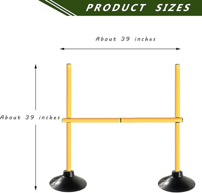 TNZMART 3.3 FT Agility Poles Adjustable Hurdles for Soccer Football Speed Training Equipment Track