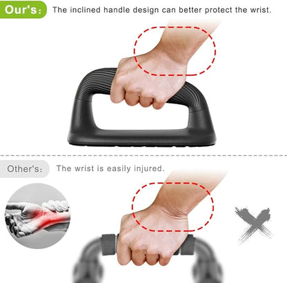 Kipika Push Up Bars, Pushup Stands, Anti-Slip Soft Plastic Push Up Handles, Bottom Anti-Slip Pad