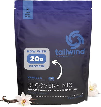 Tailwind Nutrition Recovery Mix, 20 Grams Complete Protein, Carbohydrates, and Electrolytes Powder