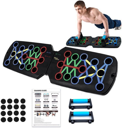 Push Up Board Fitness, Portable Dismountable 17 in 1 Push Up Bar at Home Gym, Multi-functional