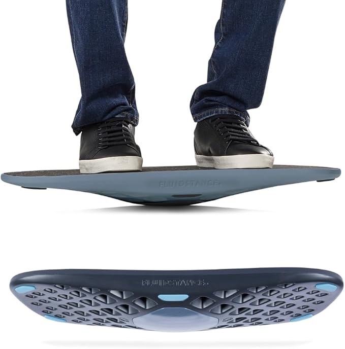 FluidStance Adult Balance Board for Standing Desk - Anti Fatigue USA Made 360 Degree Rocker Wobble