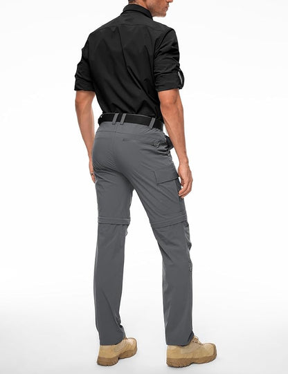 Wespornow Men's-Convertible-Hiking-Pants Quick Dry Lightweight Zip Off Breathable Cargo Pants for