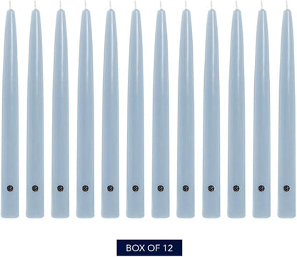 Colonial Candle Unscented Taper Candle, Handipt Collection, Coastal Blue, 10 in, Pack of 12 - Up to