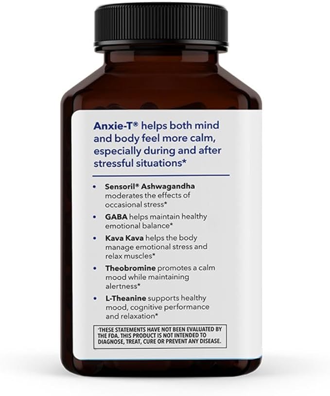 Anxie-T - Stress Relief Supplement - Supports Mood & Mental Focus - Feel Calm and Relaxed - Eases