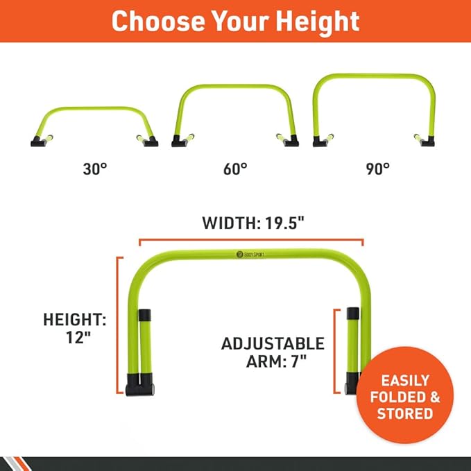 Body Sport Adjustable Athletic Speed Training Hurdles, Jumping & Speed Training Fitness Equipment