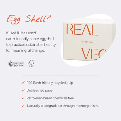KLAVUU Real Vegan Collagen Cream - Enhances Skin Elasticity, Providing Deep Hydration to Dry Skin