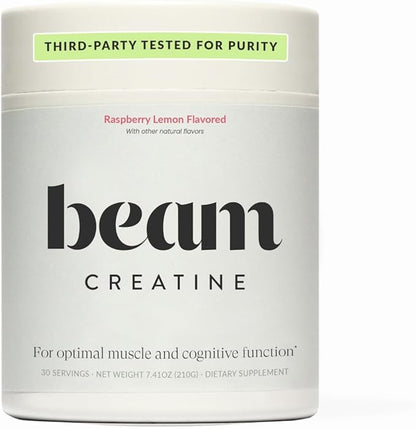 Beam Creatine Powder, Third Party Tested, Micronized Creatine Monohydrate Supplement, Creatine for