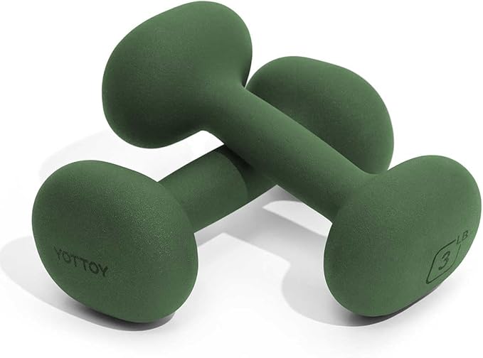 YOTTOY Weights Dumbbells Set for Women,2-15 Pound Dumbbells Set of 2, Non-Slip Hand Weights for