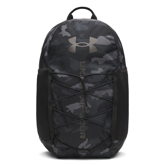 Under Armour Unisex Hustle Sport 6.0 Backpack, (002) Black/Metallic Black, One Size Fits Most