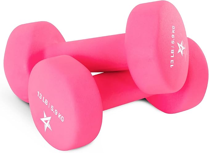 Yes4All Neoprene Coated Dumbbell Hand Weight Sets of 2 - Multiple Weight Options with 15 Colors