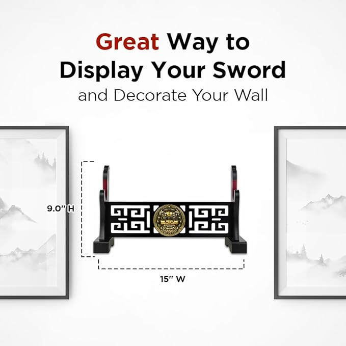 Logest Sword Stand - 4 Tier Options Available - Crafted Using Wood Katana Holder - Furnished in