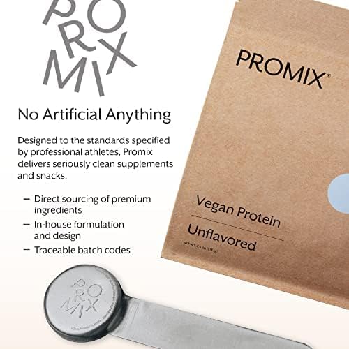 ProMix Nutrition Plant-Based Vegan Protein Powder, Unflavored - Pea Protein & Vitamin B-12 - ­Post