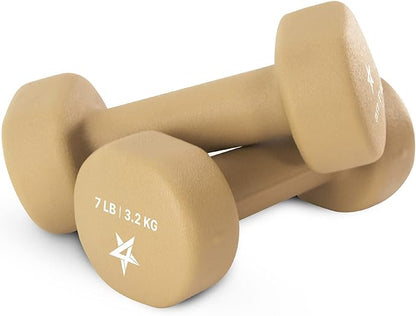 Yes4All Neoprene Coated Dumbbell Hand Weight Sets of 2 - Multiple Weight Options with 15 Colors