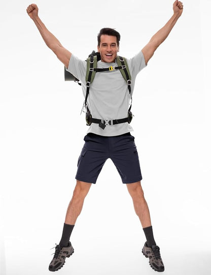 Wespornow Men's-Convertible-Hiking-Pants Quick Dry Lightweight Zip Off Breathable Cargo Pants for