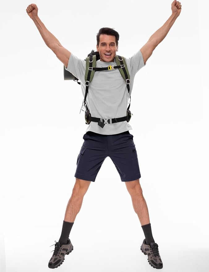 Wespornow Men's-Convertible-Hiking-Pants Quick Dry Lightweight Zip Off Breathable Cargo Pants for