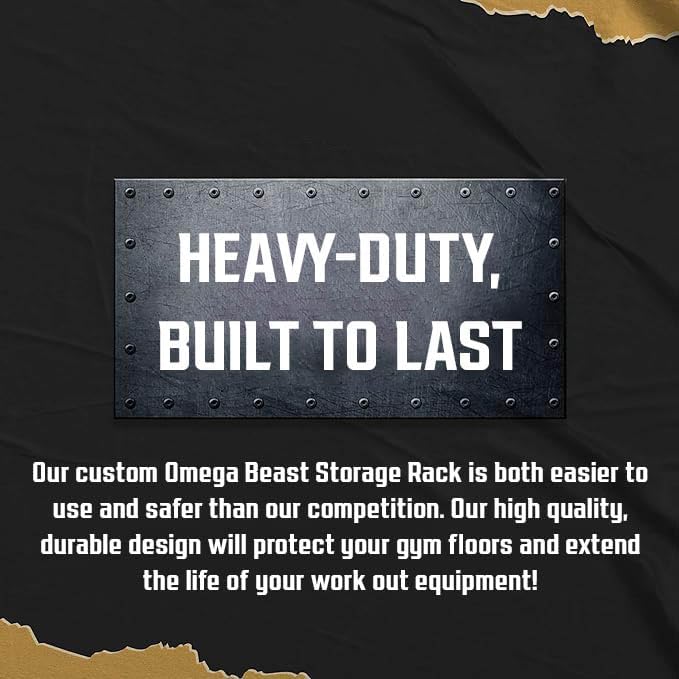 IRON AMERICAN USA Omega Gym Storage Rack 9 OR 11 Hook Heavy-Duty Gym Wall Organizer Gym Caddy