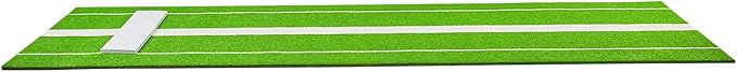 VEVOR 10x3ft Softball/Baseball Pitching Mat with Rubber Mound - Anti-Fade Turf & Anti-Slip Foam