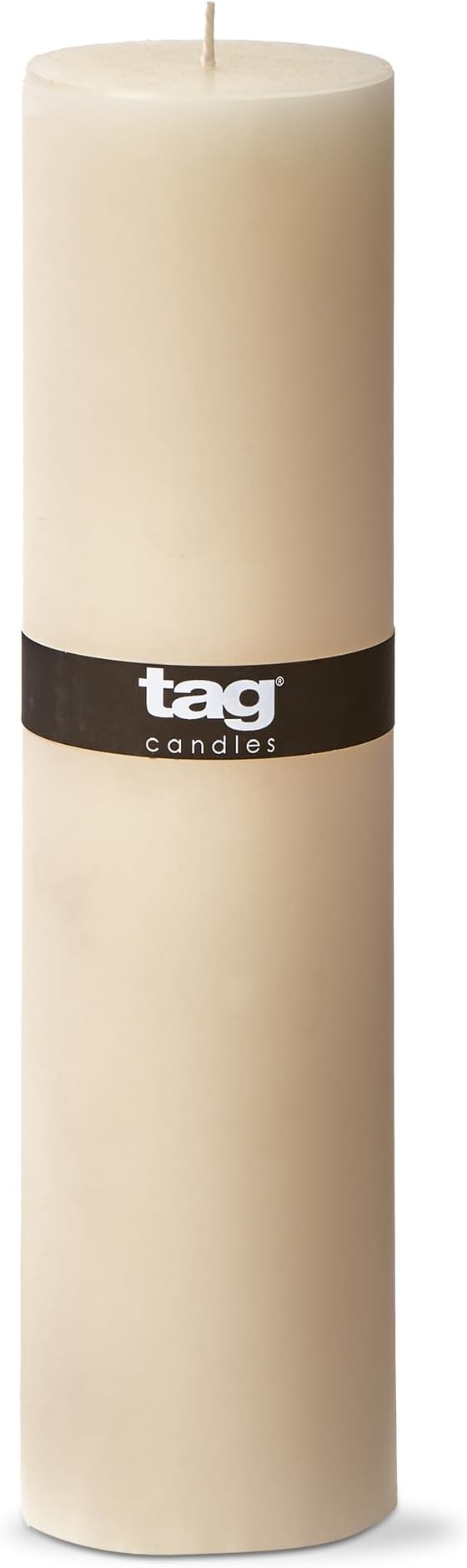 TAG Chapel 3X12 Ivory Pillar Paraffin Wax Candle Unscented Drip-Free Long Burning 175 Hours for