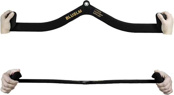 LAT Pull Down Bar for Cable Machine, LAT Pulldown Attachments T Bar V Bar Cable Attachment, Back
