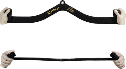 LAT Pull Down Bar for Cable Machine, LAT Pulldown Attachments T Bar V Bar Cable Attachment, Back