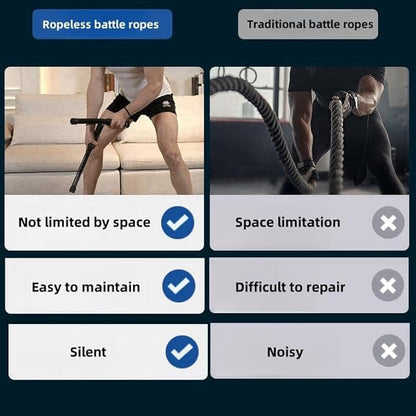 Ropeless Battle Ropes for Home Gym – Silent & Space-Saving Strength Training Equipment
