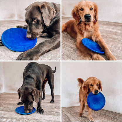 Ultra Durable Rubber Flying Disc Dog Toy for Aggressive Chewers – Heavy Duty Natural Rubber Frisbee
