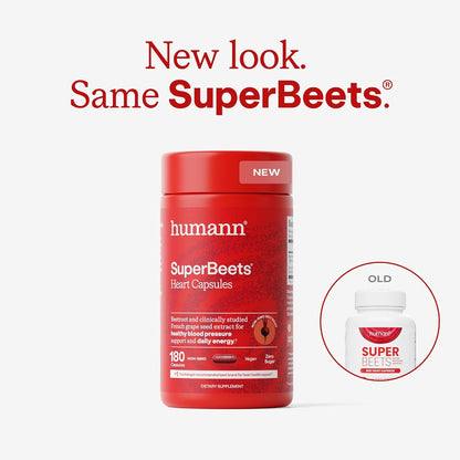 HumanN SuperBeets Beet Root Capsules Quick Release 1000mg, Helps Support Nitric Oxide Production