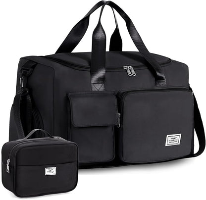 FIORETTO Women's Gym Duffle Bag with Shoes Compartment, 37L Capacity, Ideal for Travel, Gym
