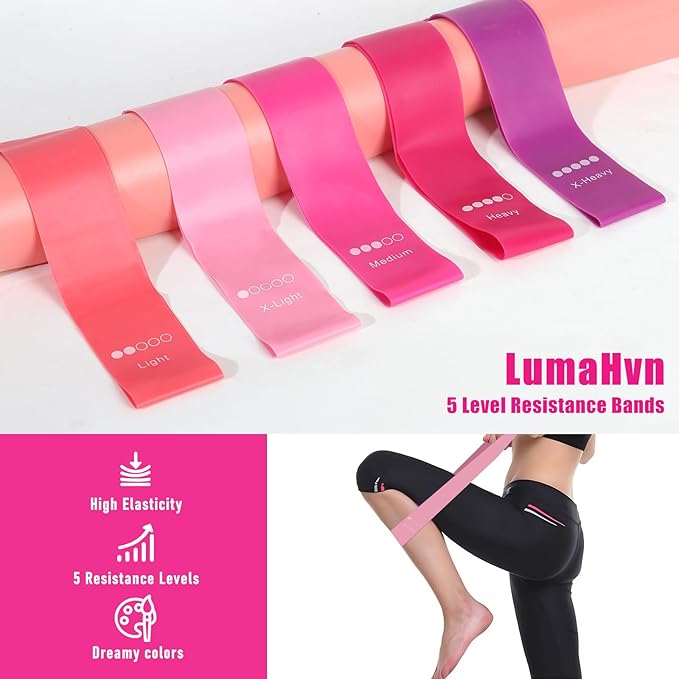 Pilates Essentials Kit for Home Workouts, Pink Pilates Equipment with Pilates Ring and Ball Set for