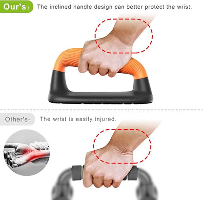 Kipika Push Up Bars, Pushup Stands, Anti-Slip Soft Plastic Push Up Handles, Bottom Anti-Slip Pad