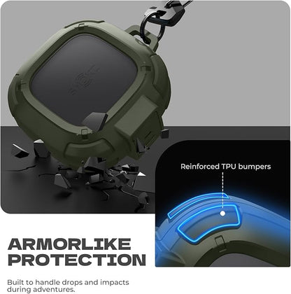 Dexnor for Shokz OpenFit 2 Case with Drop-Proof Lock, Shockproof Rugged Bumper Cases Protective