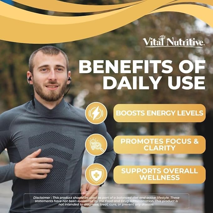 Vital Nitric Oxide Supplements for Men - Workout Booster Supplement for Men - Nitrous Oxide Boost