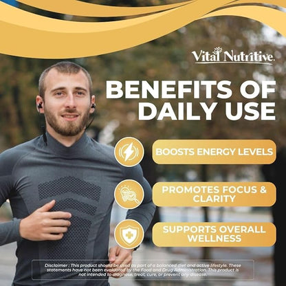 Vital Nitric Oxide Supplements for Men - Workout Booster Supplement for Men - Nitrous Oxide Boost