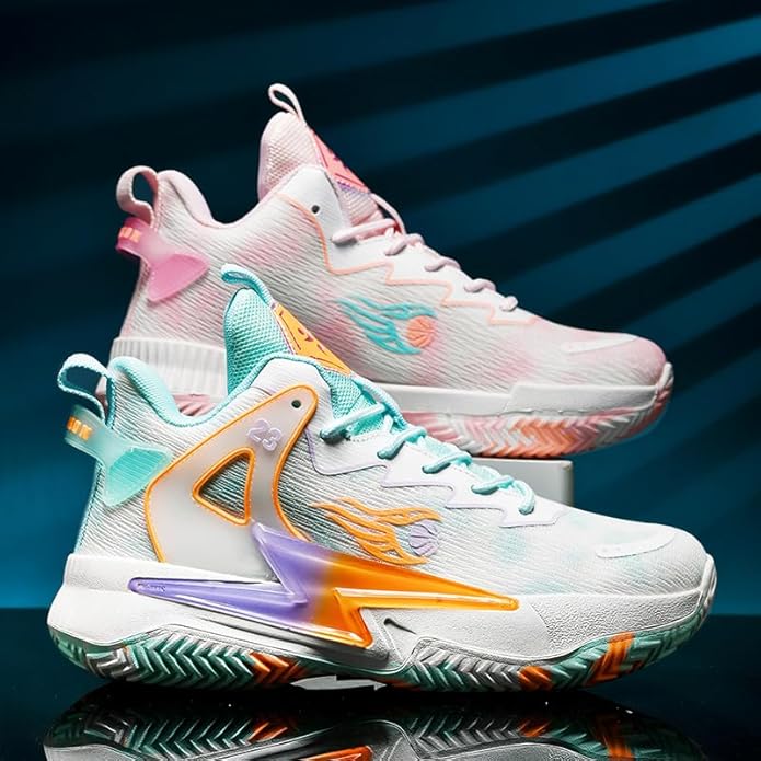 Basketball Shoes for Womens and Mens, Breathable Non Slip Outdoor Casual Unisex-Adult Fashion