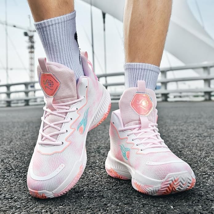 Basketball Shoes for Womens and Mens, Breathable Non Slip Outdoor Casual Unisex-Adult Fashion